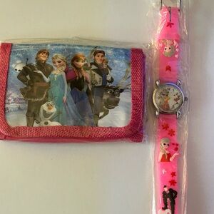 Frozen Elsa Watch & Trifold Wallet Set
